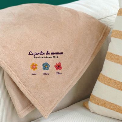 Plaid personnalisé - Famille fleurs