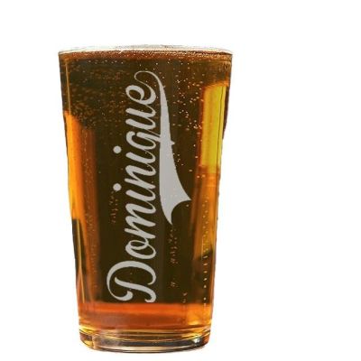 Verre à bière pinte personnalisé pour un Dominique