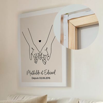 Toile canva personnalisable - Dessin au trait