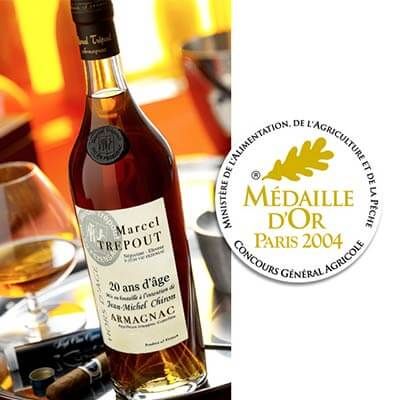 Bouteille d'Armagnac personnalisée 20 ans