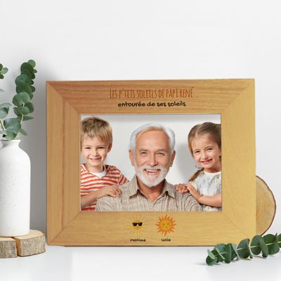 Cadre en bois personnalisé - Famille soleils