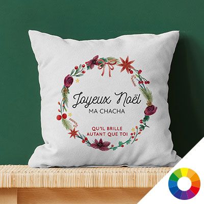 Coussin de Noël personnalisé - Message