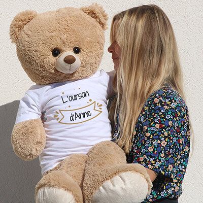 Nounours géant personnalisé - Prénom