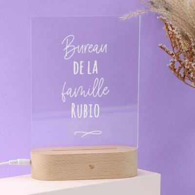 Lampe 3D personnalisée - Message