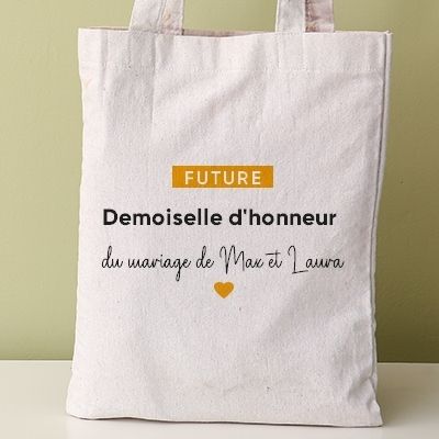 Tote bag personnalisable - Future demoiselle d'honneur