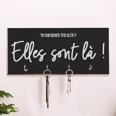 Porte clés mural personnalisé - Message