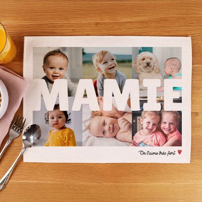 Set de table personnalisé - Multi photos famille