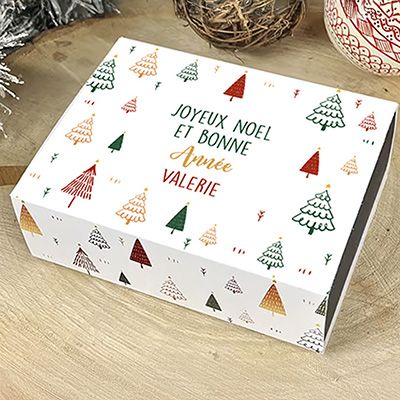 Coffret biscuits Personnalisable - Aux 3 saveurs - Noël
