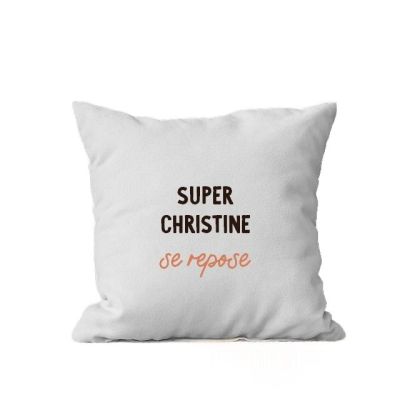 Coussin personnalisé pour une Christine