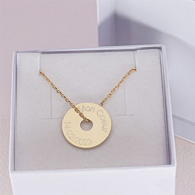 Collier homme personnalisé jeton sur chaîne