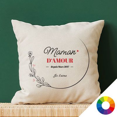 Coussin personnalisé - Maman depuis