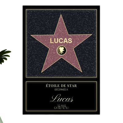 Affiche étoile de star homme 32 ans
