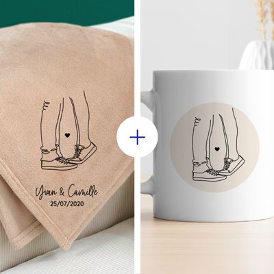 Coffret Cocooning personnalisé - Dessin au trait