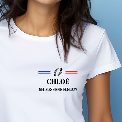 Tee shirt personnalisé femme - Supporter Rugby
