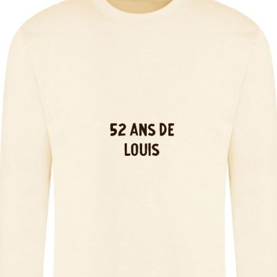 Sweat personnalisable homme 52 ans