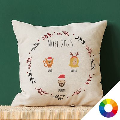 Coussin de Noël personnalisé - Family Circus