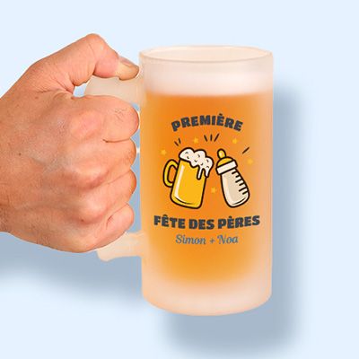 Chope de bière personnalisée - Chacun son biberon