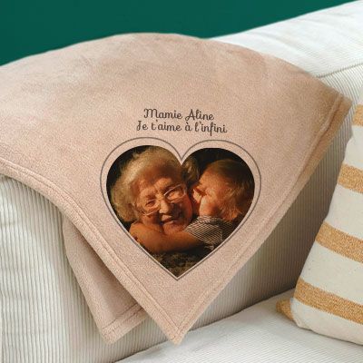 Plaid personnalisé - Coeur Photo