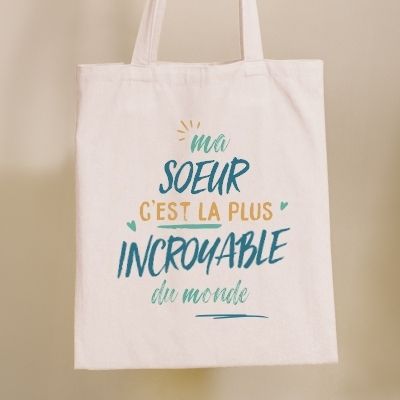 Tote bag personnalisé - Soeur la plus...