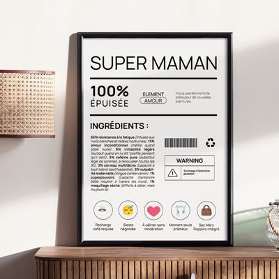 Affiche personnalisée - Composition d'une jeune maman