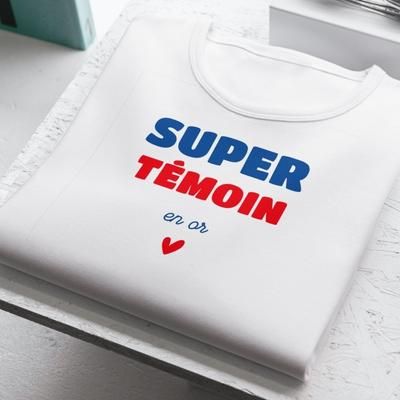 Tee shirt personnalisé homme - Super Témoin