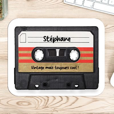 Tapis de souris personnalisé - Retro K7 audio