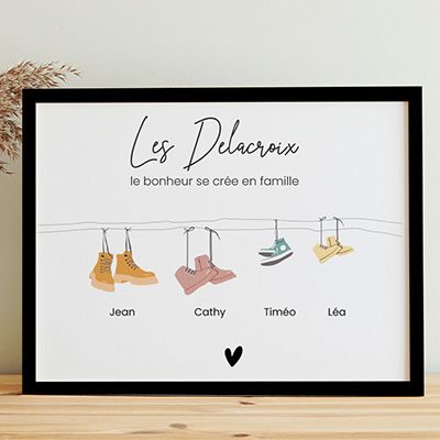 Affiche personnalisée - Famille Chaussures