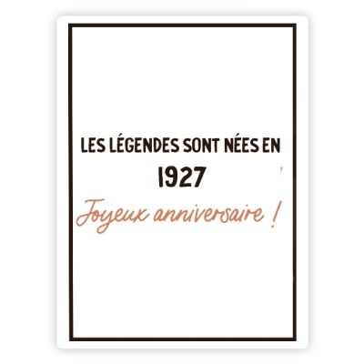 Bouteille de champagne message générique année 1927