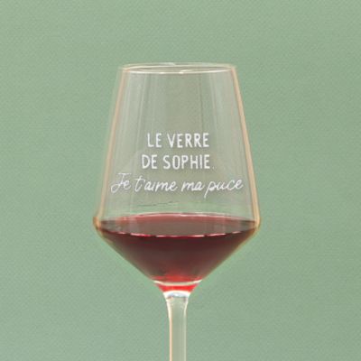 Verre à vin personnalisable - Message