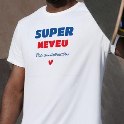Tee shirt personnalisé homme - Super Neveu
