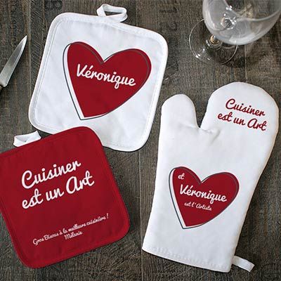 Gant et Maniques Coeur Prénom