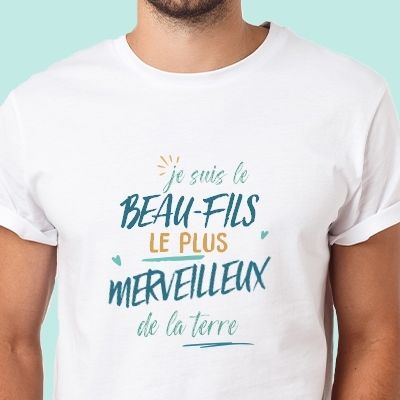 T-Shirt homme personnalisé : Beau-Fils le plus...
