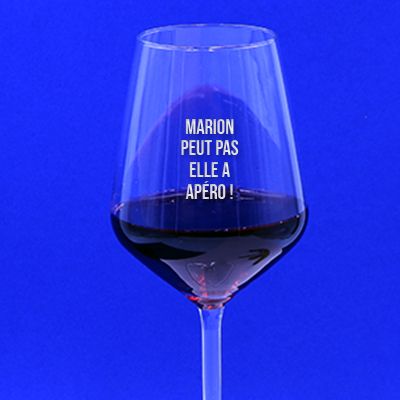 Verre à vin personnalisé - Message