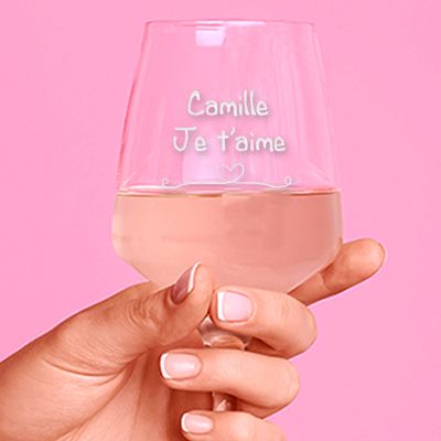Verre à vin personnalisable - Déclaration