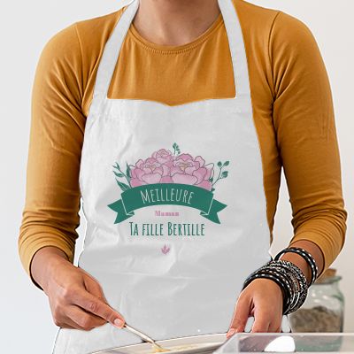 Tablier personnalisé - Maman Fleurie