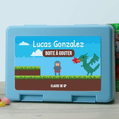 Boîte à goûter personnalisable - Jeux Vidéo Rétro - Version Garçon