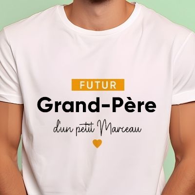 Tee shirt personnalisé homme - Futur grand-père