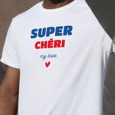 Tee shirt personnalisé homme - Super Chéri