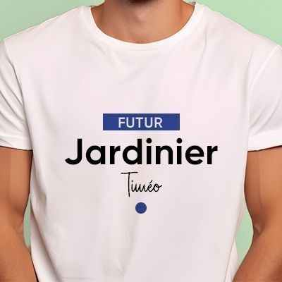Tee shirt personnalisé homme - Futur jardinier