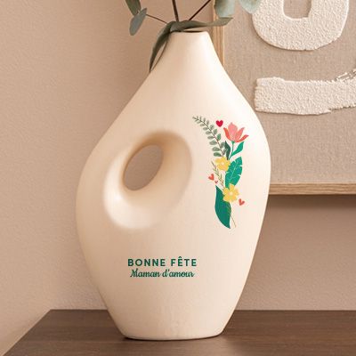 Vase personnalisé en céramique - Fleurs