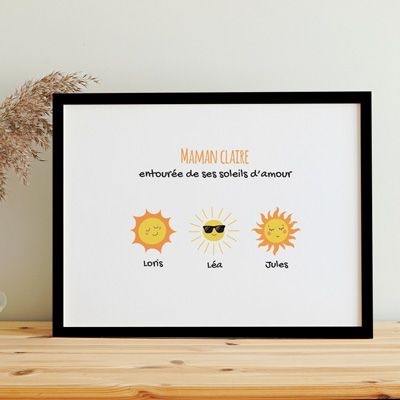 Affiche personnalisée - Famille soleils