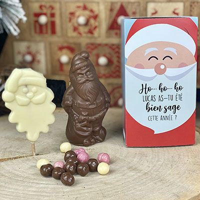 Chocolat de noël personnalisé - Cadeau de noël D'lys couleurs