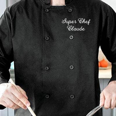 Veste de Cuisinier noire Brodée