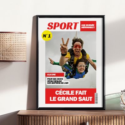 Poster photo personnalisé - Fausse Une de Journal Sport