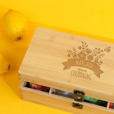 Boite à thé personnalisée - Collection Mamie Fleurie