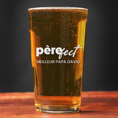 Verre à bière personnalisé pinte - Père-fect