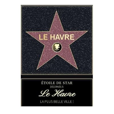 Affiche etoile de star personnalisé Le Havre