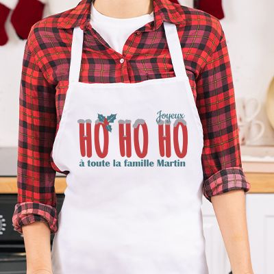 Tablier personnalisé Noël - Ho Ho Ho !