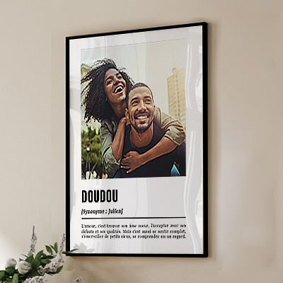 Affiche personnalisée couple - Définition Amour