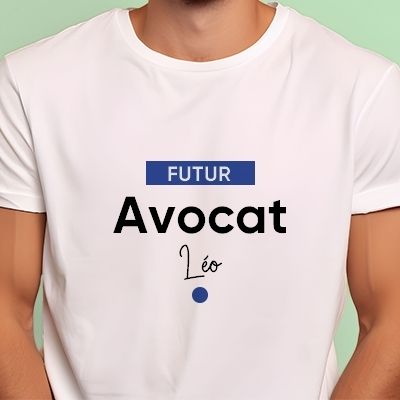 Tee shirt personnalisé homme - Futur avocat